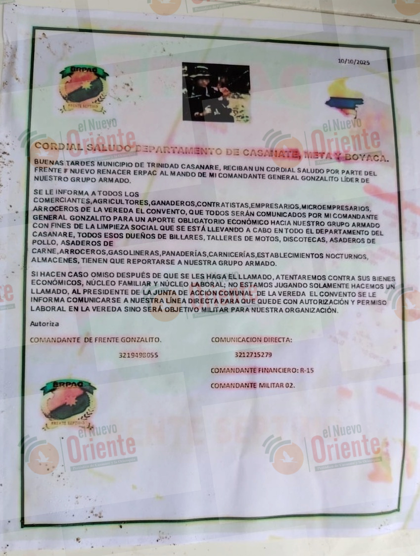 PREOCUPACIÓN POR «LLUVIA» DE PANFLETOS EN ZONA RURAL DE TRINIDAD: COMERCIANTES DEL CONVENTO BAJO AMENAZA